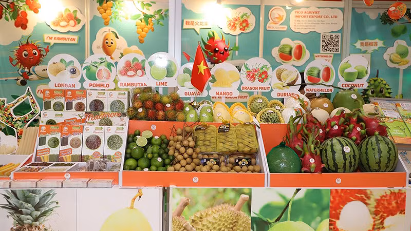 Вьетнамские фрукты, представленные на выставке Asia Fruit Logistica 2024 года.