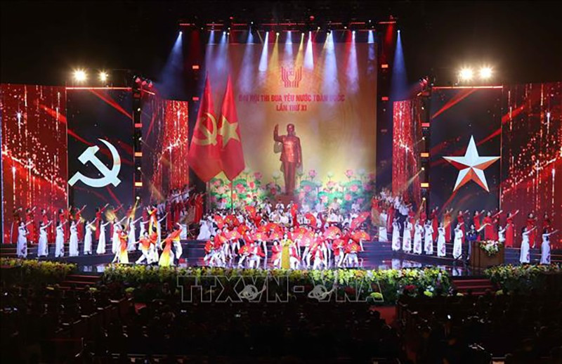 Художественный номер в честь 11-й всенациональной конференции по патриотическим соревнованиям. Фото: ВИА 