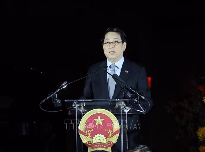 Президент Лыонг Кыонг выступает на мероприятии. Фото: ВИА