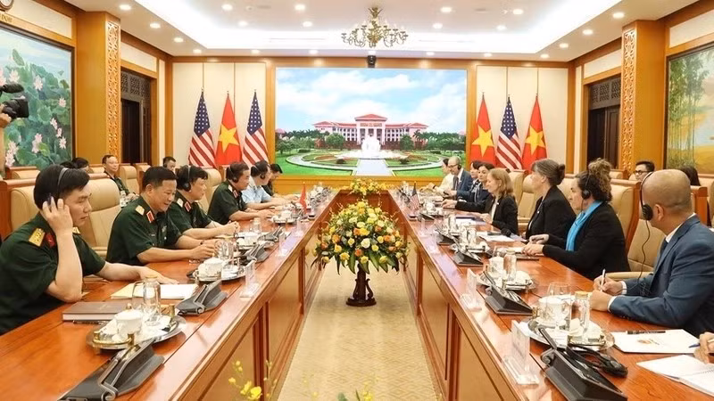 Общий вид рабочей встречи. Фото: qdnd.vn