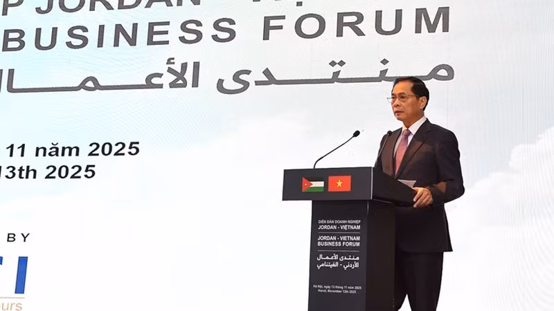 Вице-премьер Буй Тхань Шон выступает на форуме. Фото: VGP