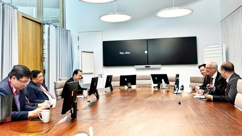 Вице-премьер Вьетнама Нгуен Тьи Зунг проводит рабочую встречу с представителями корпорации AstraZeneca. Фото: VGP