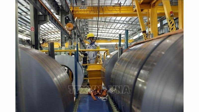 Производство стальных рулонов для экспорта на предприятии JFE Shoji Hai Phong Steel Co. Ltd — компании с японскими инвестициями в промышленно-городском комплексе VSIP Хайфонг. Фото: ВИА