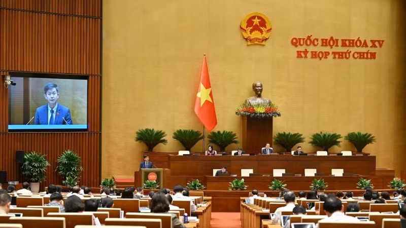 Общий вид 9-й сессии НС XV созыва. Фото: Тхюи Нгуен