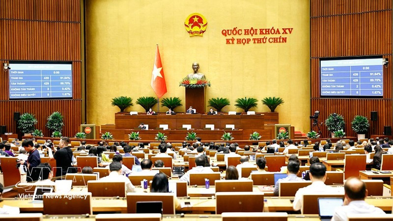 Национальное собрание принимает Закон о внесении изменений и дополнений в некоторые статьи Уголовного кодекса. Фото: ВИА