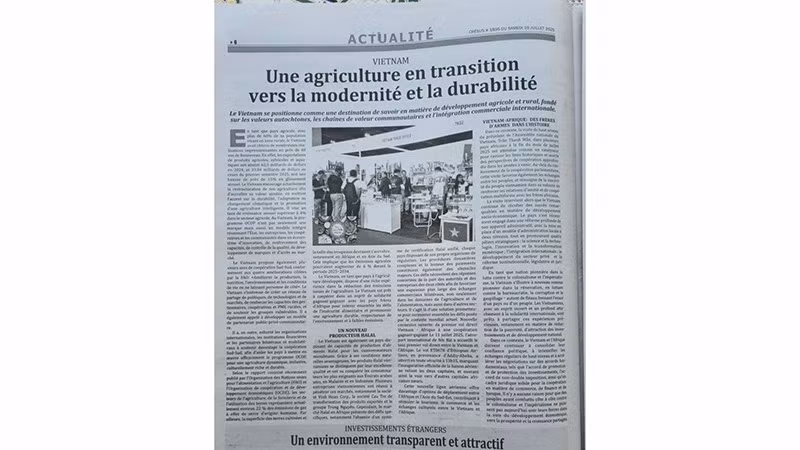 Статья, опубликованная в газете «Cresus». Фото: baotintuc.vn