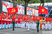 Генеральная репетиция парада в честь 50-летия полного освобождения Южного Вьетнама и воссоединения страны, 27 апреля 2025 года.
