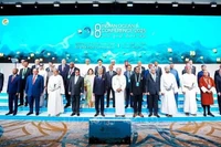 Делегаты фотографируются на память на 8-й конференции по Индийскому океану в Маскате (Оман), 16 февраля 2025 года. Фото: ANI/ВИА