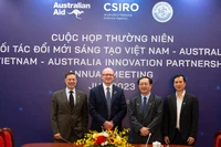 Руководители CSIRO и Министерства науки и технологий Вьетнама на ежегодном совещании по вопросу инновационного партнерства между Австралией и Вьетнамом.