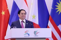 Премьер-министр Фам Минь Тьинь выступает на открытии CAEXPO и CABIS 2023 года. Фото: ВИА