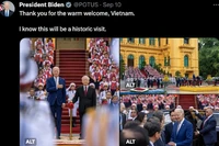 Первый пост Президента США на своей странице в соцсети X после прибытия во Вьетнам.
