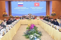 Два Премьер-министра Вьетнама и России сопредседательствуют на бизнес-диалоге на высоком уровне. Фото: Чан Хай