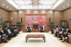 Заместитель председателя Национального собрания Ле Минь Хоан принял заместителя генерального директора по финансовым вопросам компании Samsung Electronics. (Фото: ВИА)