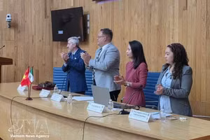 Руководитель Торгового представительства Вьетнама в Мексике Нгуен Тхи Чанг на мероприятии. (Фото: ВИА)