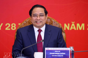 Премьер-министр Фам Минь Тьинь на рабочей встрече с Академией государственного управления и публичного администрирования. (Фото: ВИА)