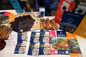 Вьетнамская кофейная продукция, представленная на Kaffee Campus 2026. (Фото: ВИА)