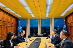 Посол Май Фан Зунг проводит рабочую встречу с представителями Всемирной организации интеллектуальной собственности (ВОИС). (Фото: ВИА)