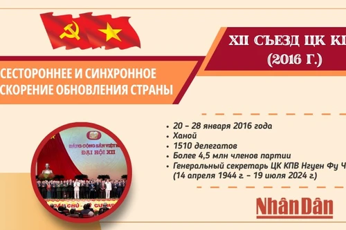 [Инфографика] XII съезд Партии: Всестороннее и синхронное ускорение обновления страны