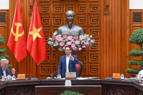 Премьер-министр Фам Минь Тьинь выступает на заседании. Фото: Чан Хай