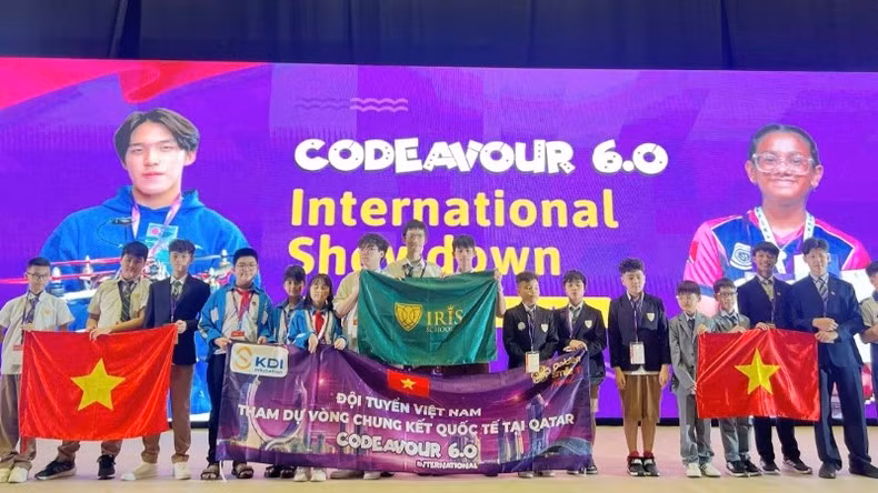 Вьетнамская команда на финале «Codeavour 6.0» в Дохе (Катар). Фото: Внештатный сотрудник