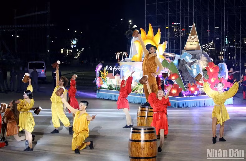 Один из захватывающих номеров в рамках карнавала.