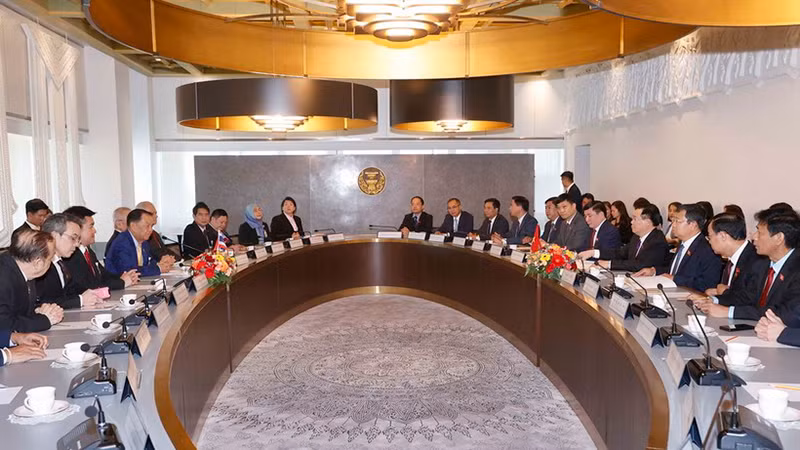 Общий вид переговоров Председателя НС Вьетнама с Председателем НА Таиланда. Фото: ВИА