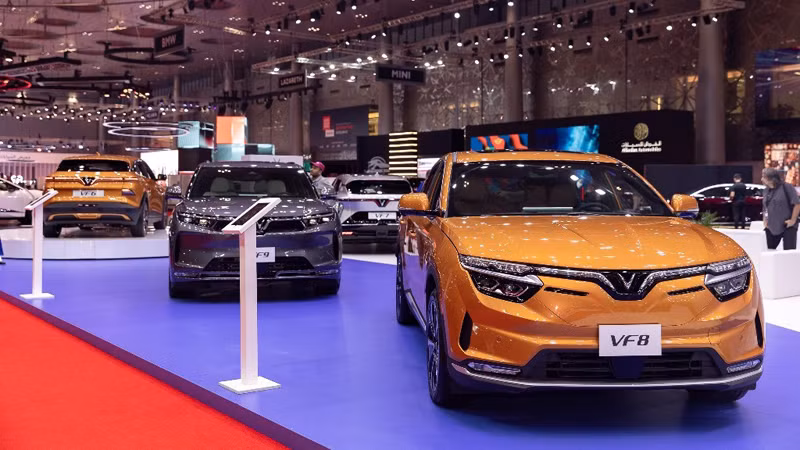 VF 8 и VF 9, две самые элитные линейки автомобилей VinFast, на Женевском международном автосалоне.