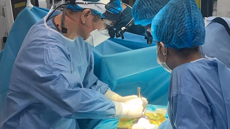 Врачи выполняют операцию.