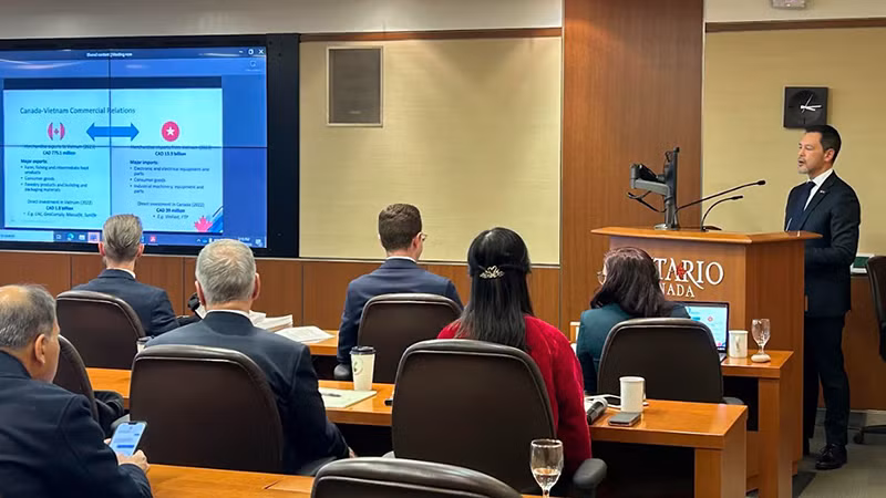 Мероприятие привлекло интерес многих канадских предприятий, желающих расширить свою деятельность во Вьетнаме. Фото: ВИА