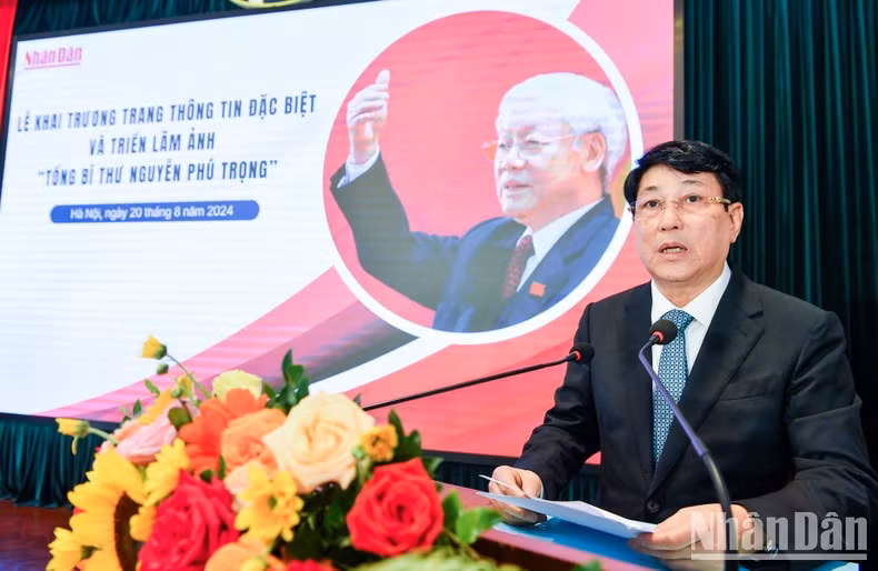 Товарищ Лыонг Кыонг выступате на мероприятии. Фото: Тхань Дат