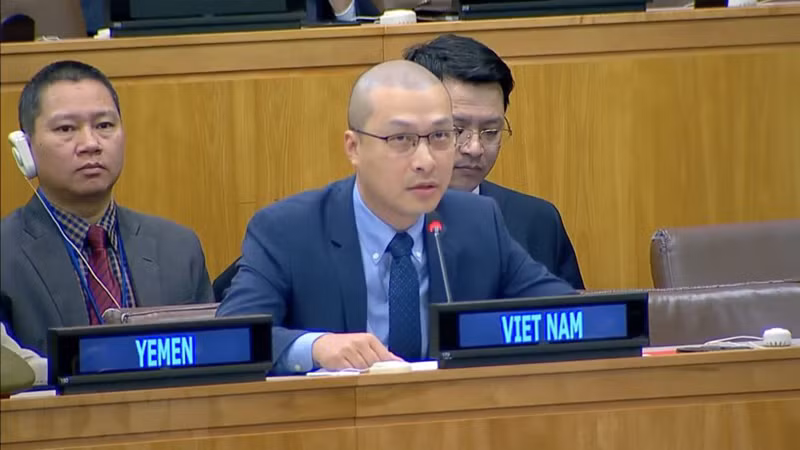 Заместитель главы постоянной миссии Вьетнама при ООН Нгуен Хоанг Нгуен. Фото: ВИА