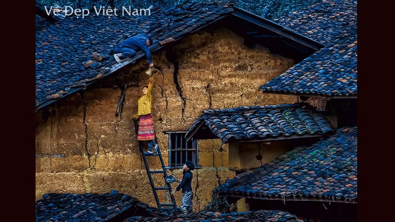 Работа «Сохранение традиционных черт» автора Ву Лам Ле Дык Тханя из провинции Куангбинь получила первый приз.