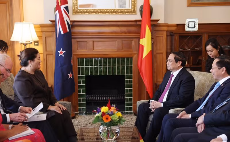 Премьер-министр Вьетнама Фам Минь Тьинь на встрече с Генерал-губернатором Новой Зеландии Синди Киро. Фото: ВИА