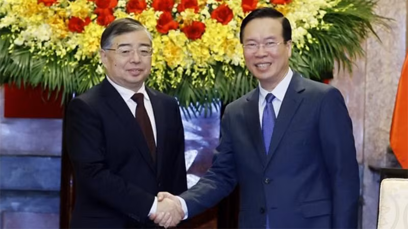 Президент Во Ван Тхыонг принимает товарища Ли Шулэя. Фото: ВИА