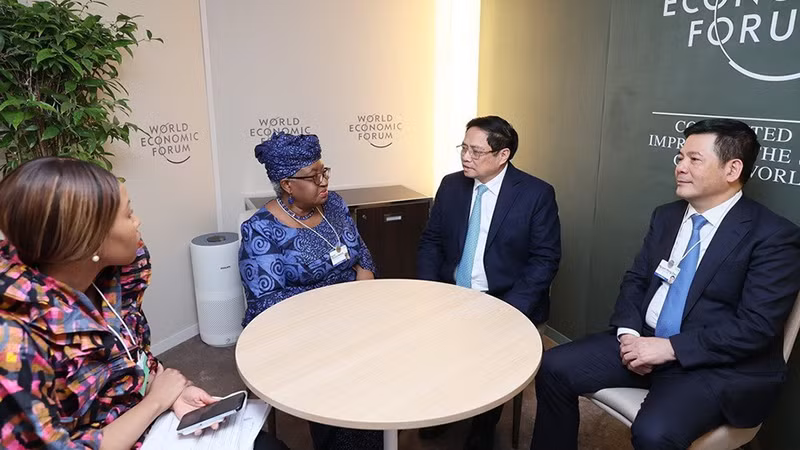 Премьер-министр Фам Минь Тьинь на встрече с Генеральным секретарем Всемирной торговой организации (ВТО) Нгози Оконджо-Ивеала. Фото: ВИА