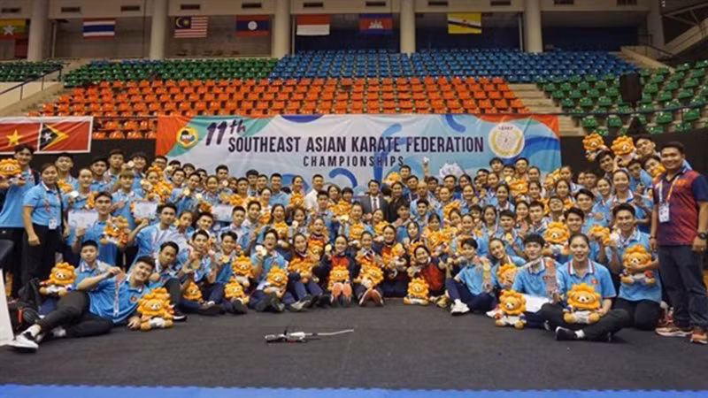 Члены сборной Вьетнама по карате. Фото: Департамент физкультуры и спорта