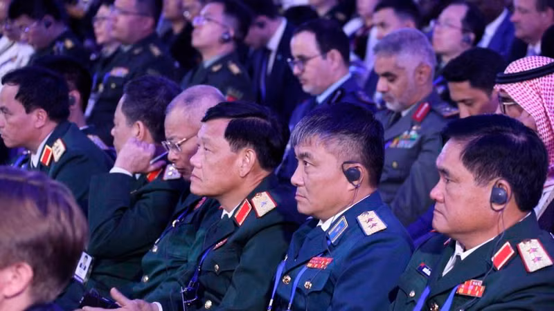 Высокопоставленная делегация Министерства обороны Вьетнама на XI Московской конференции по международной безопасности.