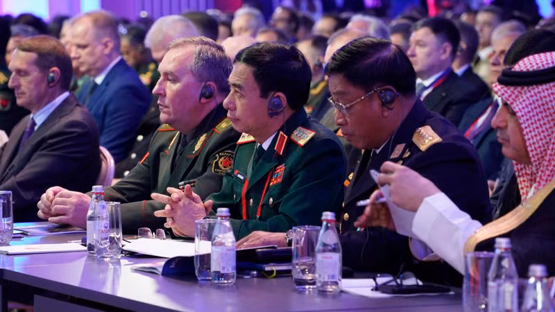 Министр обороны Вьетнама Фан Ван Жанг на церемонии открытия XI Московской конференции по международной безопасности.