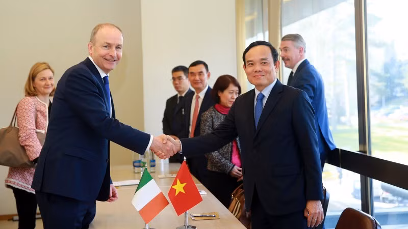 Вице-премьер Чан Лыу Куанг и Вице-премьер, Министр иностранных дел и обороны Ирландии Майкл Мартин. Фото: VGP