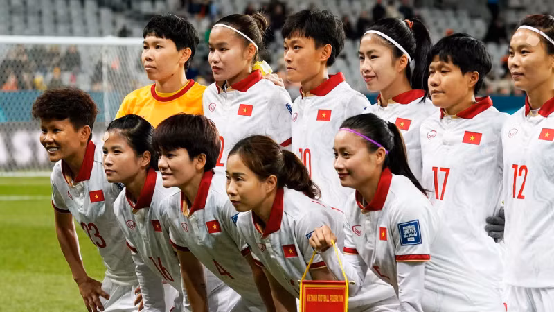 Стартовый состав женской сборной Вьетнама. Фото: До Дат