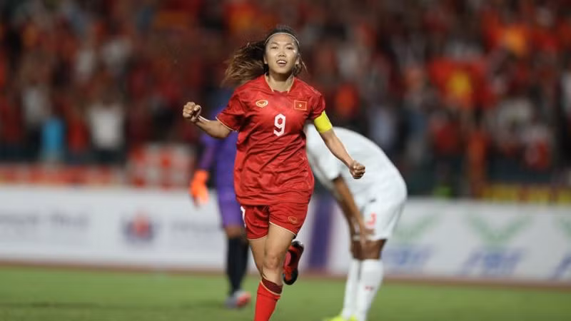 Хюинь Ньы забила гол на 12-й минуте. Фото: Федерация футбола Вьетнама