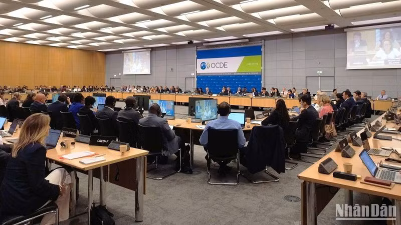 Общий вид конференции Форума сотрудничества по противодействию эрозии налоговой базы и перемещению прибыли.