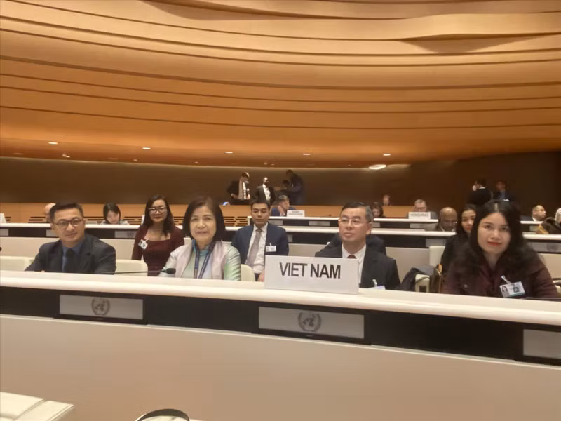 Делегация Государственного аудита Вьетнама на совещании. Фото: ВИА