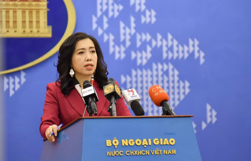 Официальный представитель МИД Ле Тхи Тху Ханг. Фото: МИД Вьетнама