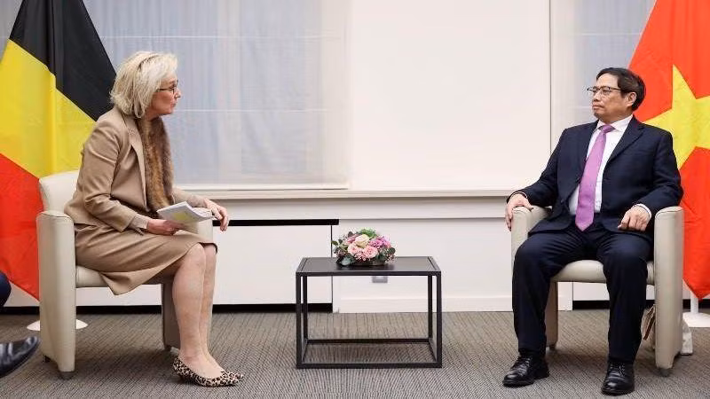 Премьер-министр Фам Минь Тьинь на встрече с Принцессой Астрид. Фото: VGP