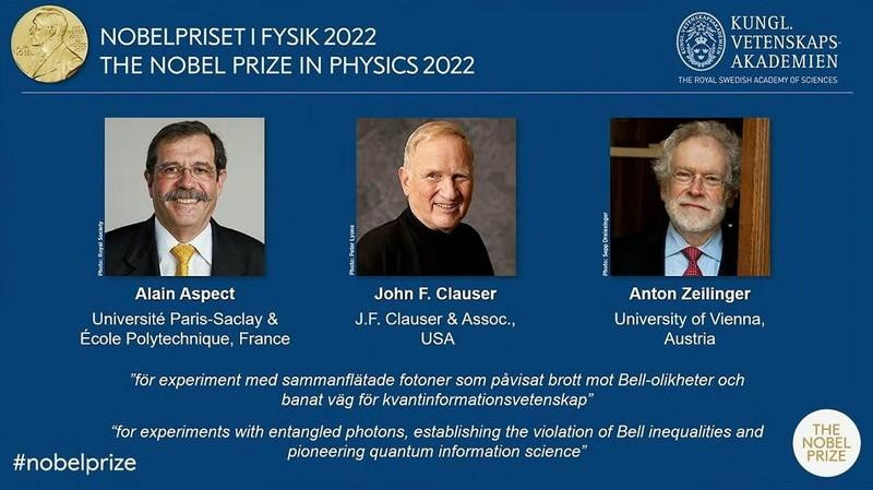 Лауреаты Нобелевской премии по физике 2022 года. Фото: Nobel Prize