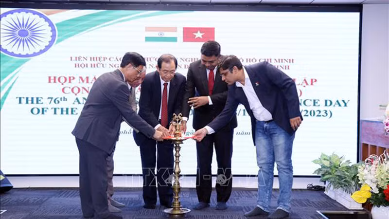 Открытие церемонии празднования 76-й годовщины Дня независимости Республики Индия. Фото: ВИА