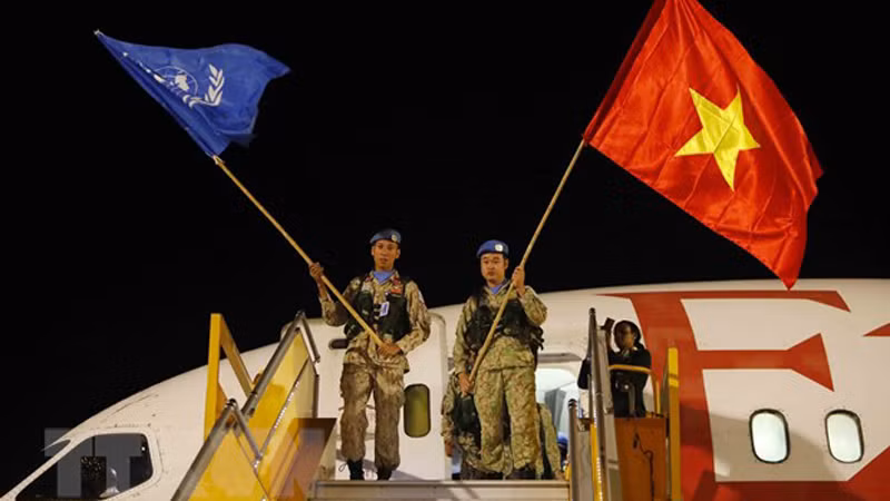 Саперная группа №1 Вьетнама благополучно вернулась на Родину. Фото: ВИА