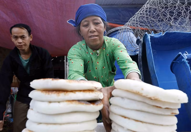 Рисовые лепешки народности Хмонг.