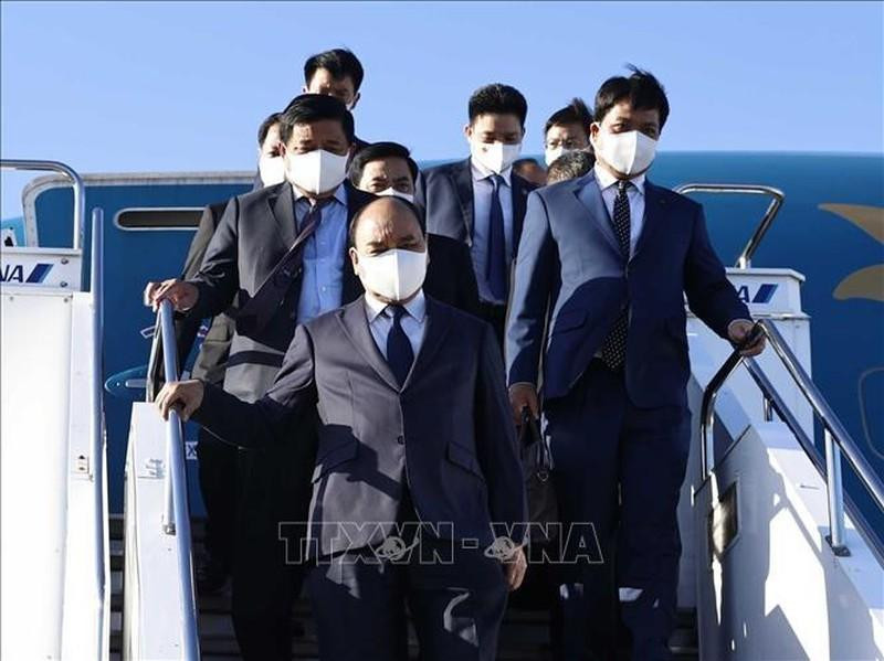 Президент Нгуен Суан Фук в международном аэропорту Ханэда. Фото: VNA